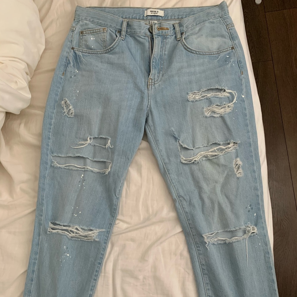 Forever 21 Ripped Mom Jean